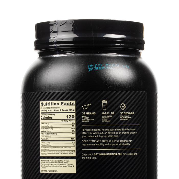 Optimum Nutrition - Gold Standard 100% Whey Protein - Nutrition Facts