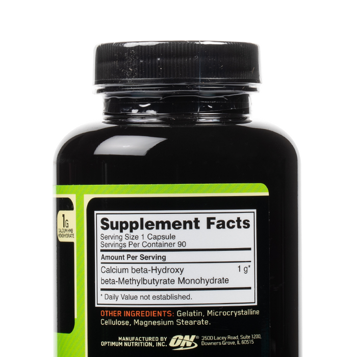 Optimum Nutrition - HMB 1000 Caps - Supplement Facts