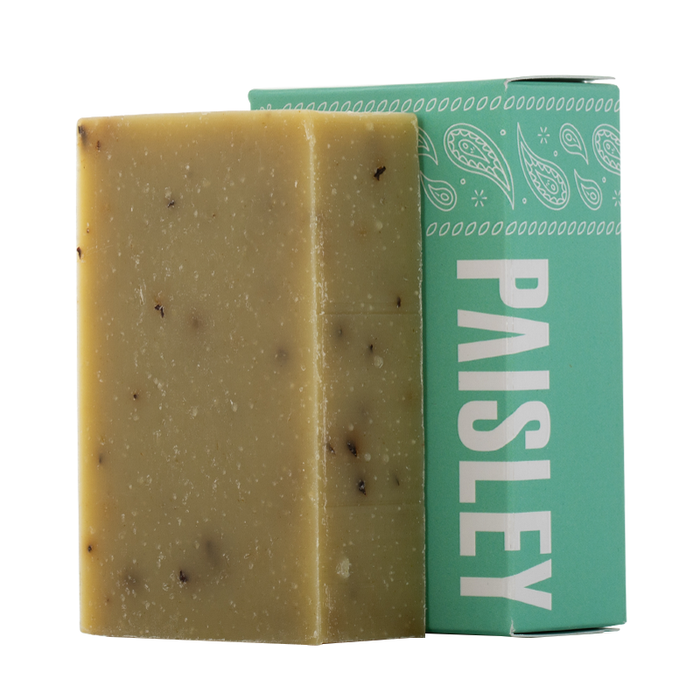 Paisley - Mint Green Soap Bar - Box and Soap