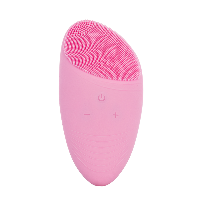 Silicone Electric Ultra Sonic Facial Cleansing Brush - Pink