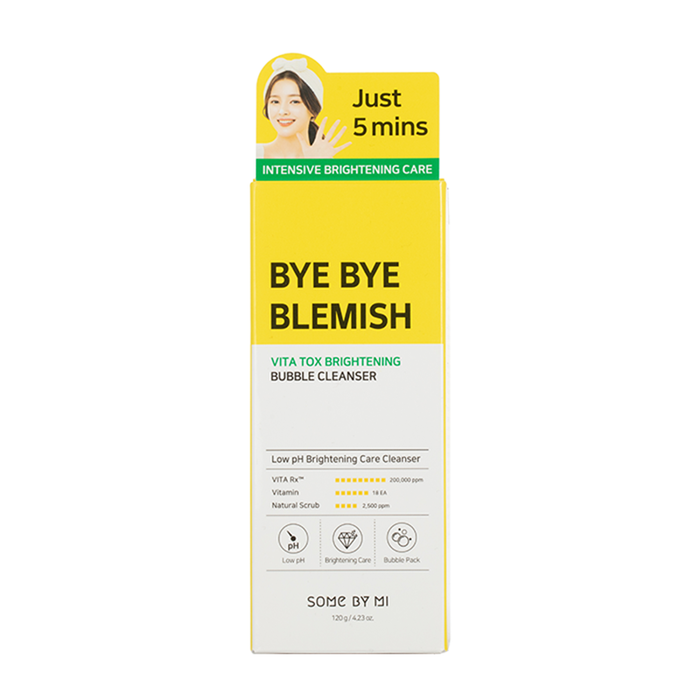 Some By Mi - Bye Bye Blemish Vita Tox Brightening Bubble Cleanser - Box Front