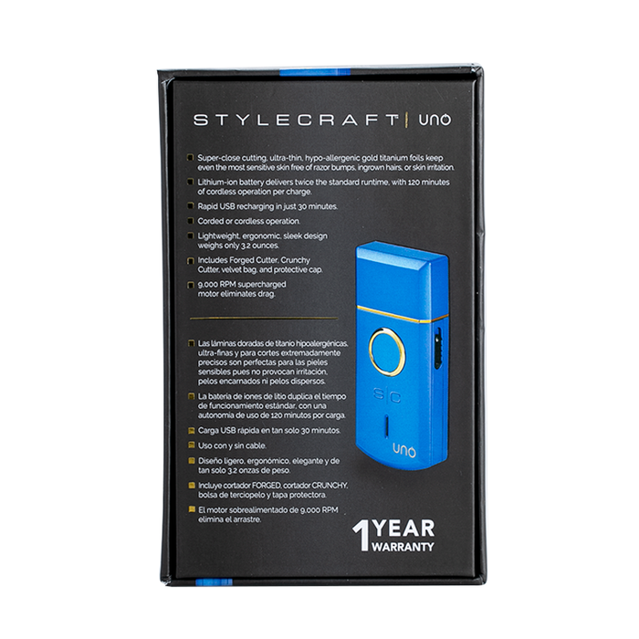 Stylecraft UNO Professional Single Foil Shaver - Box Back