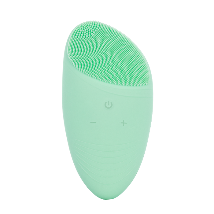 Silicone Electric Ultra Sonic Facial Cleansing Brush - Green
