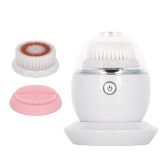 ultrasonic heating facial cleansing brush – nude – ASerenity Skin