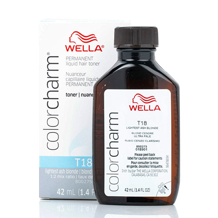 Wella Color Charm Permanent Liquid Hair Toner - T18 Lightest Ash Blonde